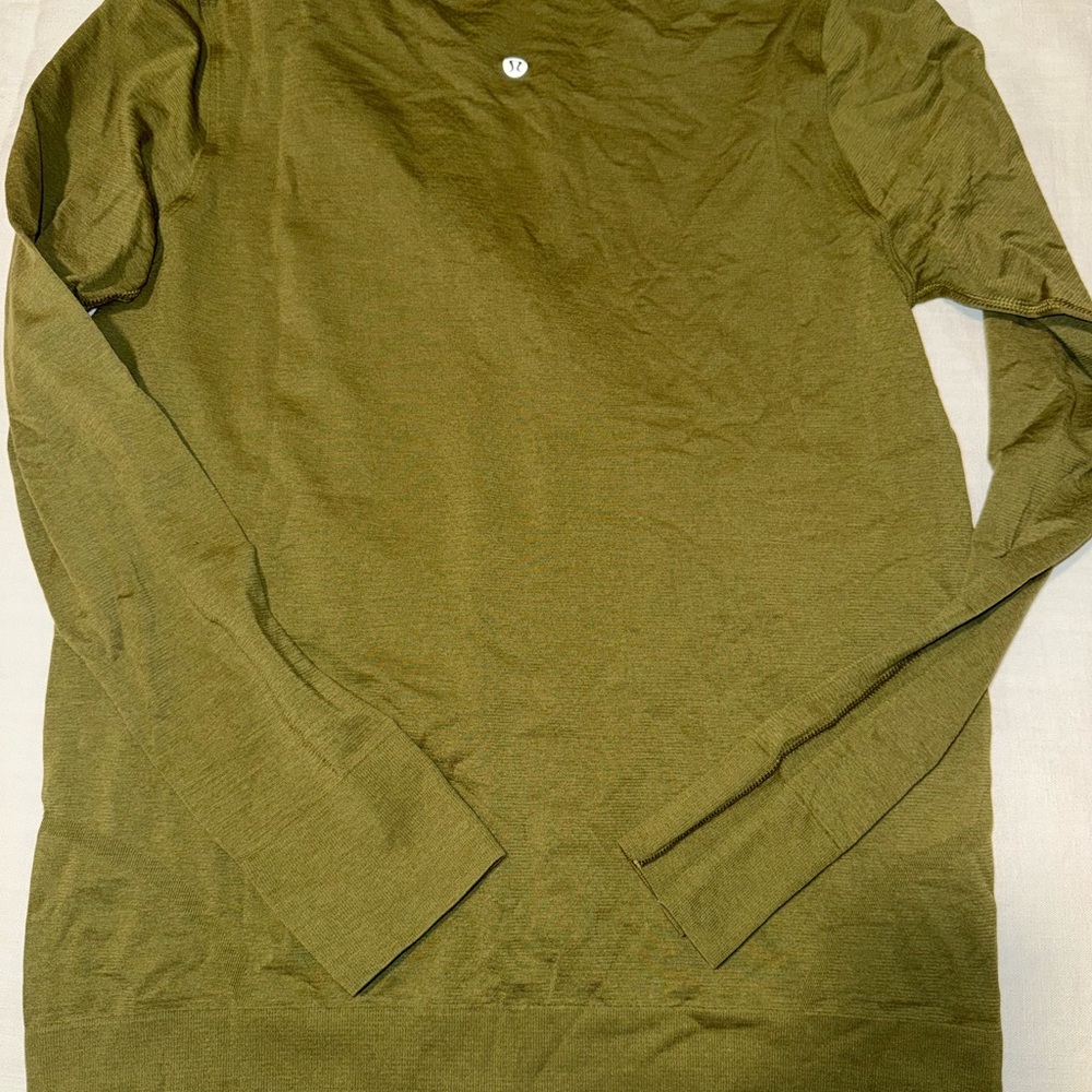 lululemon athletica Olive Green Long Sleeve Swiftly Tech Loose fitted top